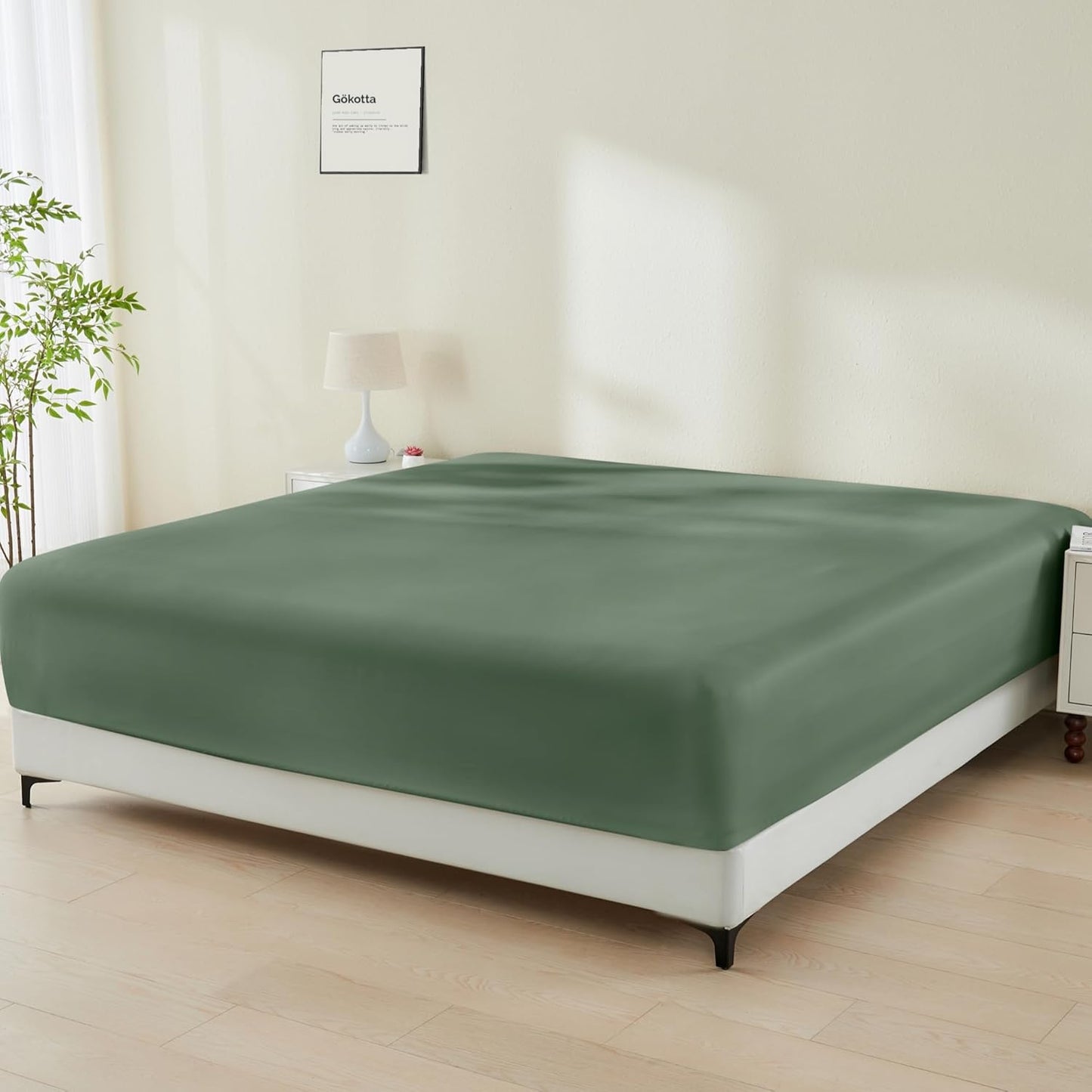GOKOTTA Fitted Sheet Only - Soft Bamboo Rayon for Comfort