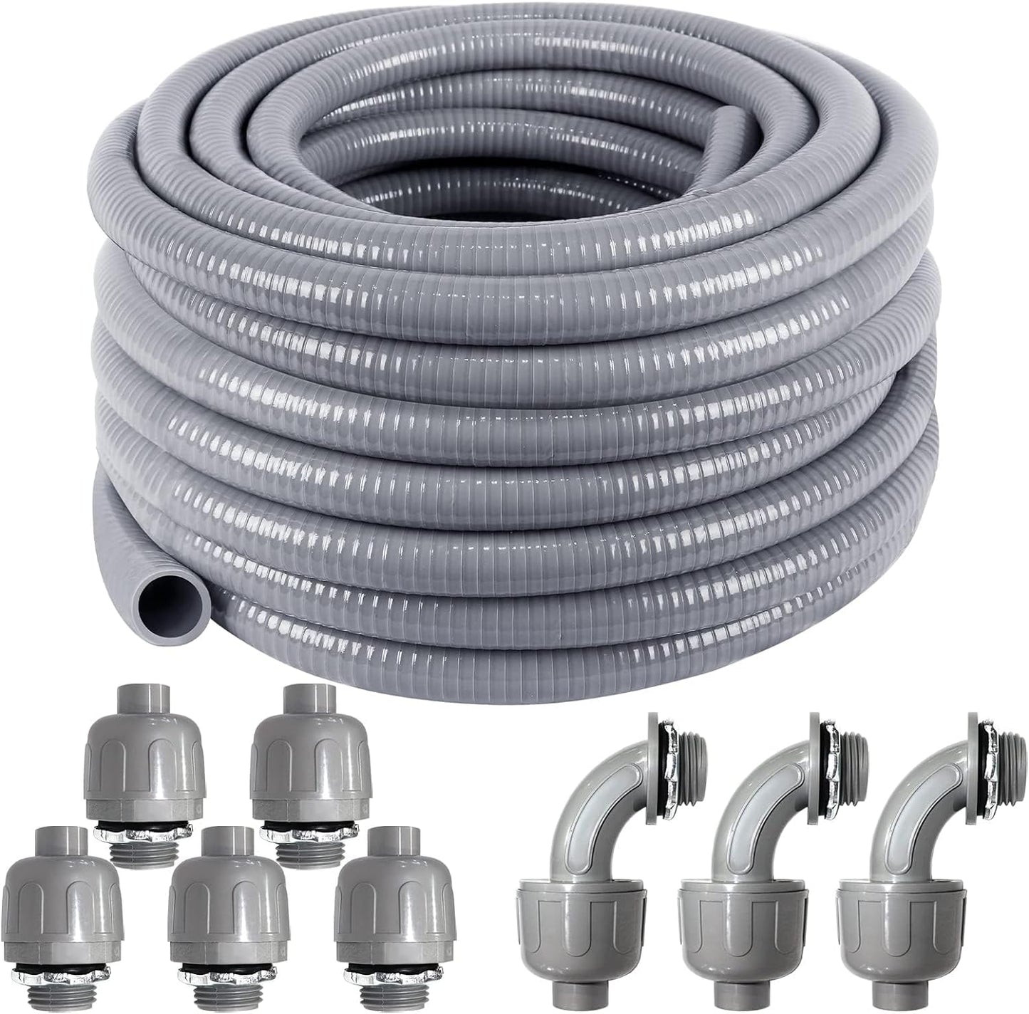 3/4 Inch Liquid Tight Conduit 50 FT Flexible PVC Electrical Conduit