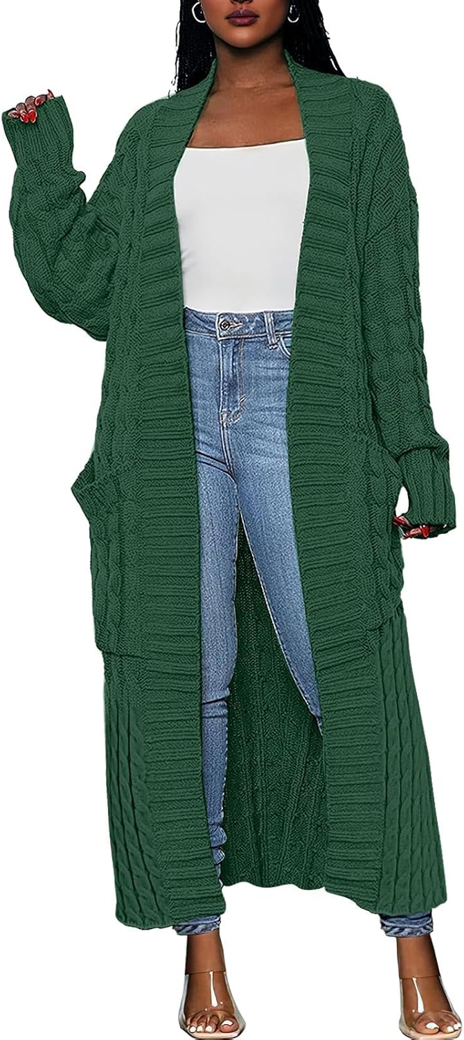 Caracilia Womens Long Cardigan Sweaters for Fall 2025 Fashion