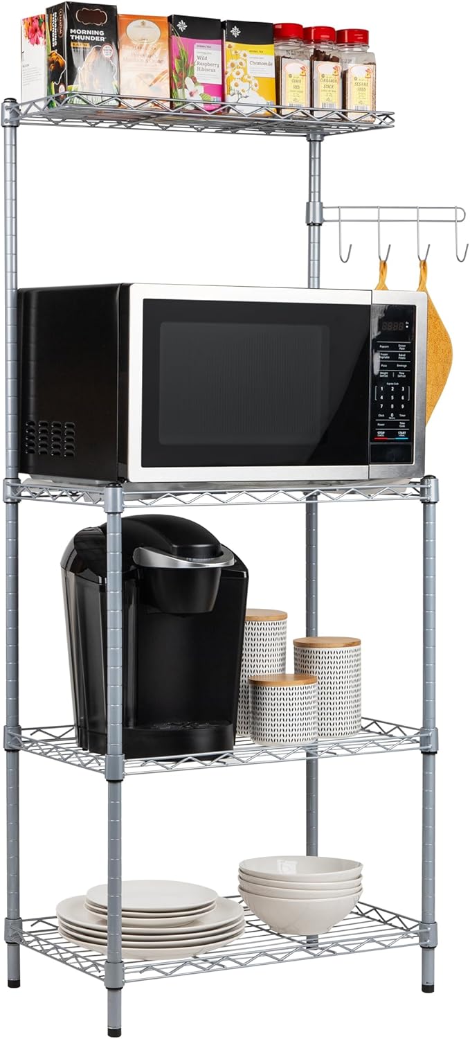 Space-Saving Kitchen Rack: Mind Reader Microwave & Utility Shelf