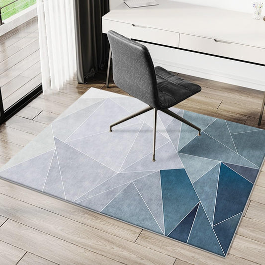 Protective 36x48 Hardwood Floor Office Chair Mat - Premium Quality & Lightweight - Blue Grey