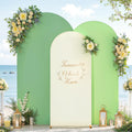 Ivory Green Arch Backdrop Cover Set of 3 for Weddings and Parties