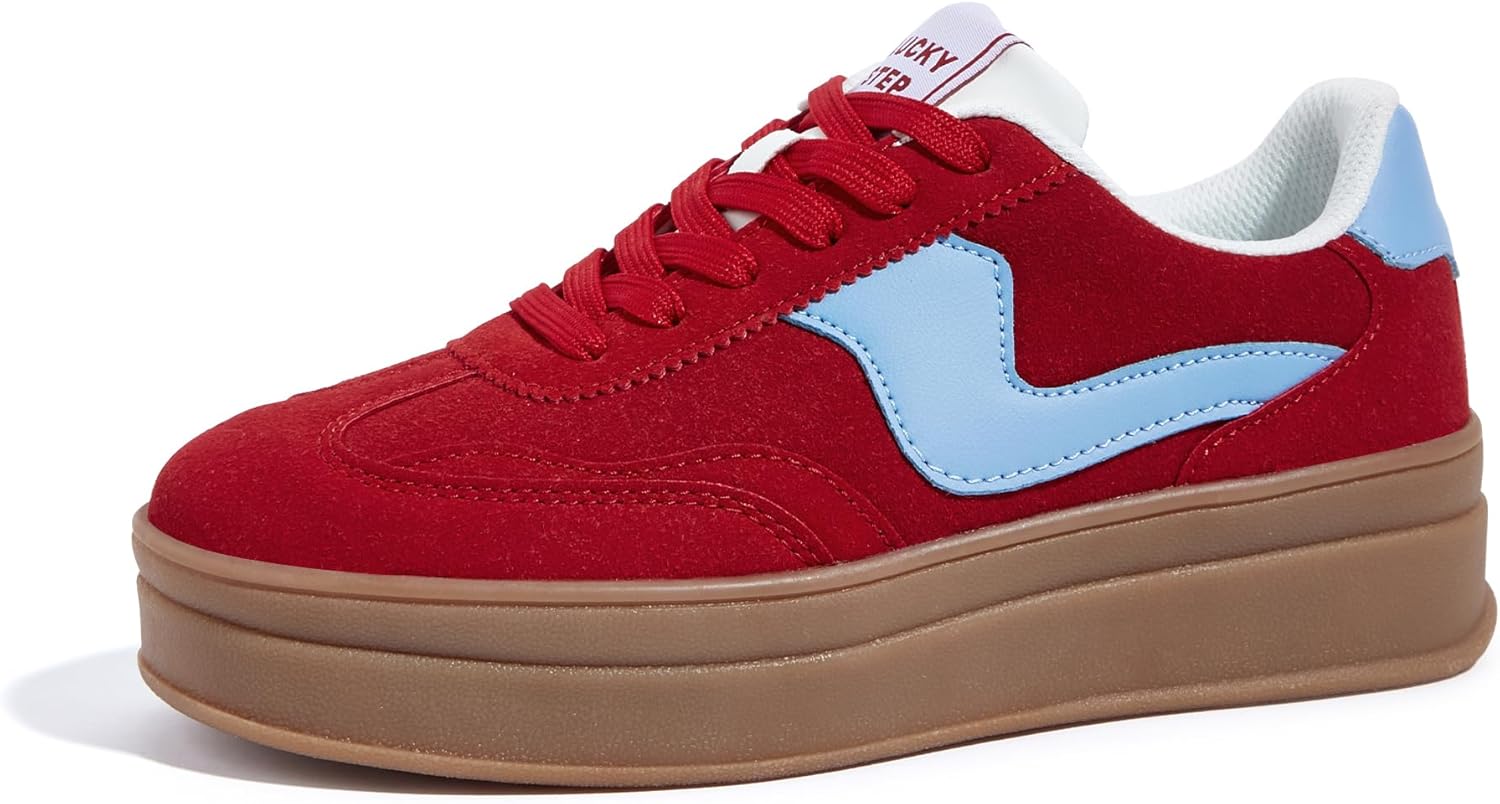 LUCKY STEP Women's Platform Fashion Sneakers for Casual Style