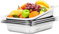 FUSON 4 Pack 1/2 Size Hotel Pans 2.6in Deep - Durable Catering Pans