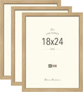VCK 18x24 Poster Frame Set of 3 - Elegant Oak Wood Design