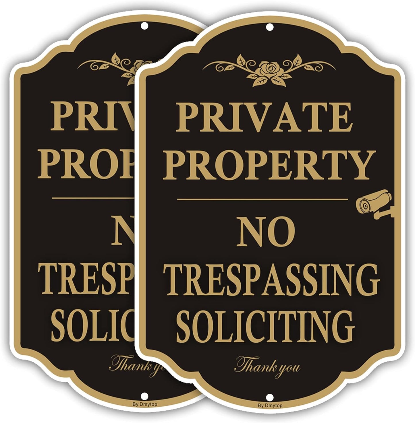 Large Private Property No Trespassing Sign for Security Needs