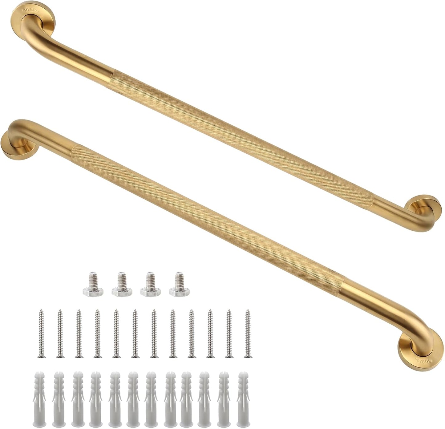 32 Inch Gold Bathroom Grab Bar Set for Safety and Stability