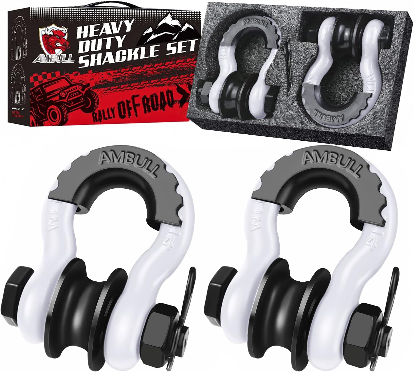 Upgraded Snatch Block with 3/4 D Ring Shackle for Recovery
