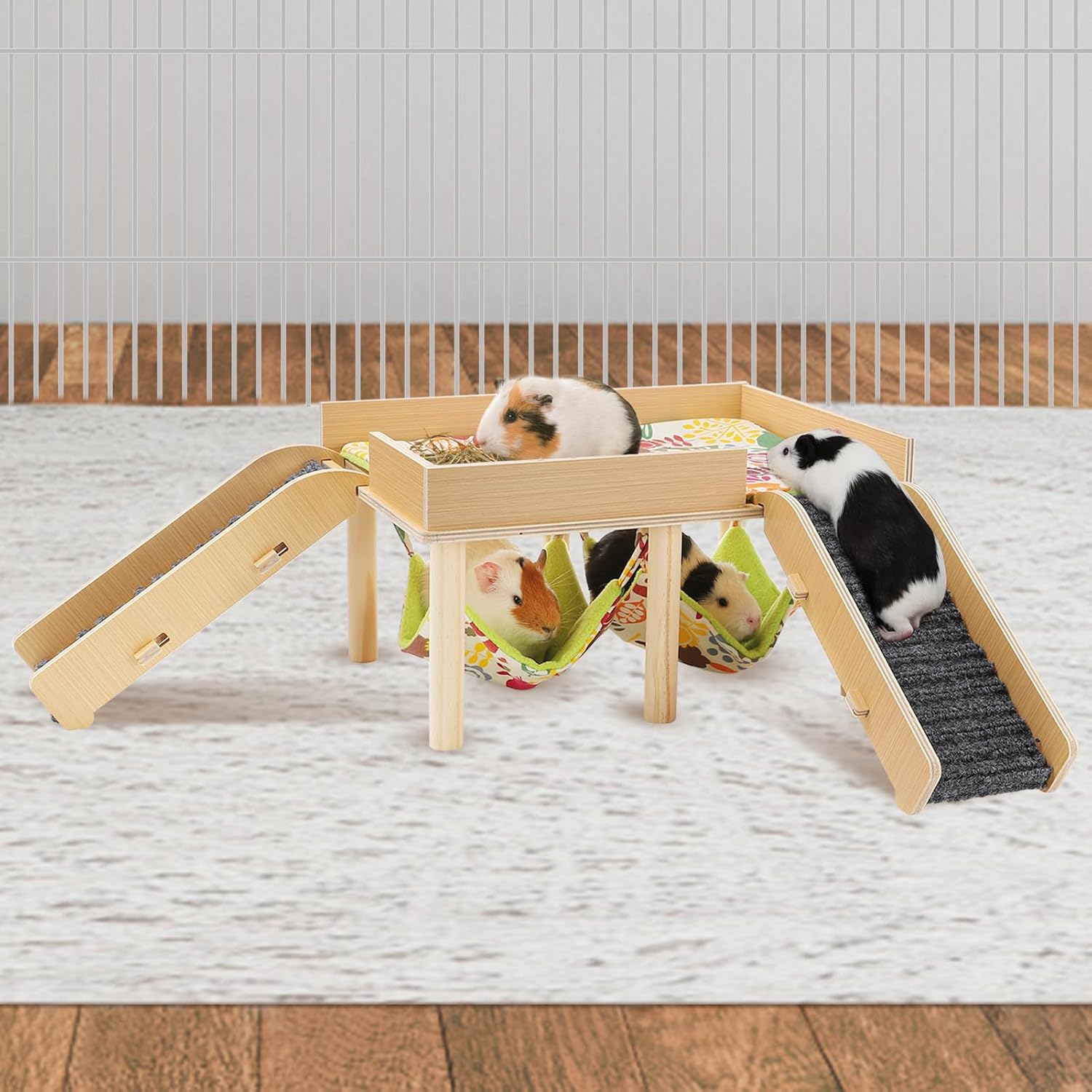 MEWTOGO Guinea Pigs Hammock with Platform for Small Pets