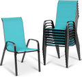 MAMIZO Patio Dining Chairs Stackable Teslin Outdoor Chairs - Durable
