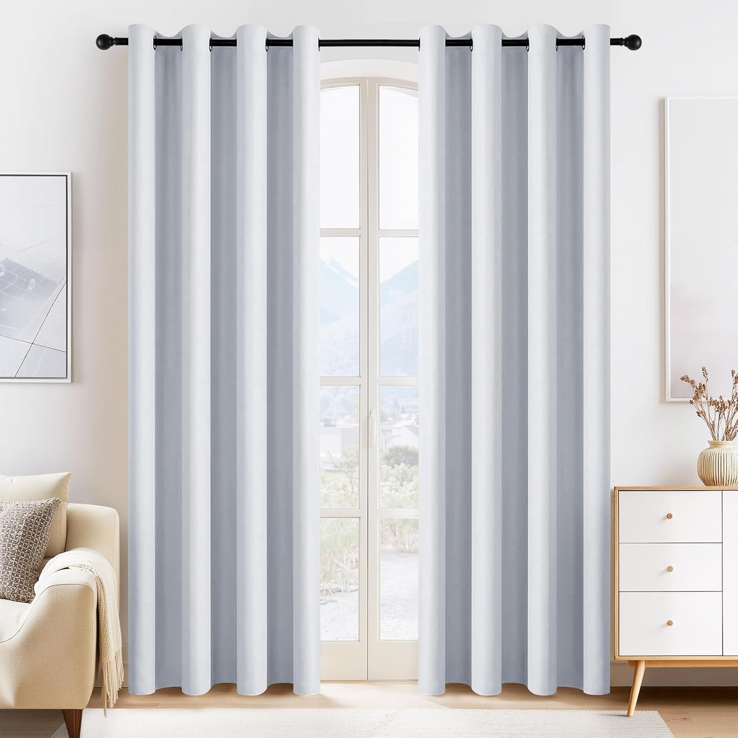 Room Darkening Curtains for Bedroom - Grommet Top Thermal Insulated