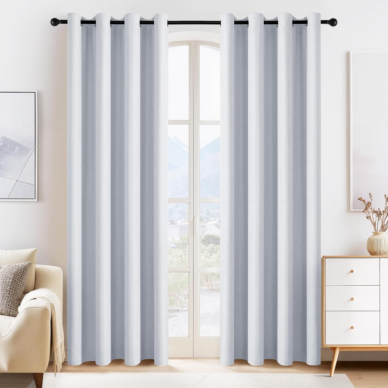 Room Darkening Curtains for Bedroom - Grommet Top Thermal Insulated