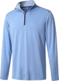 Quarter Zip Golf Pullover Men Dry Fit Long Sleeve - Performance Layer