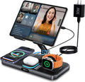 30W Foldable Charging Station for Multiple Devices - All-in-One Desk