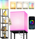 5-Tier Floor Lamp with Shelves and RGB Smart Bulb for Home