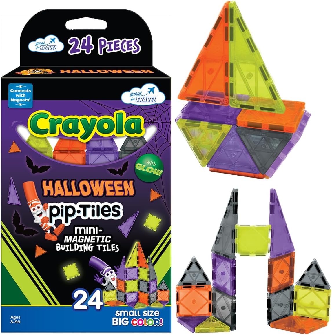CreateOn Crayola Halloween Mini Magnetic PIP-Tiles for Kids