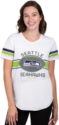 Women's NFL Soft Mesh Varsity Stripe T-Shirt - Lightweight Comfort