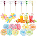 Colorful Tropical Umbrella Picks - Set of 200