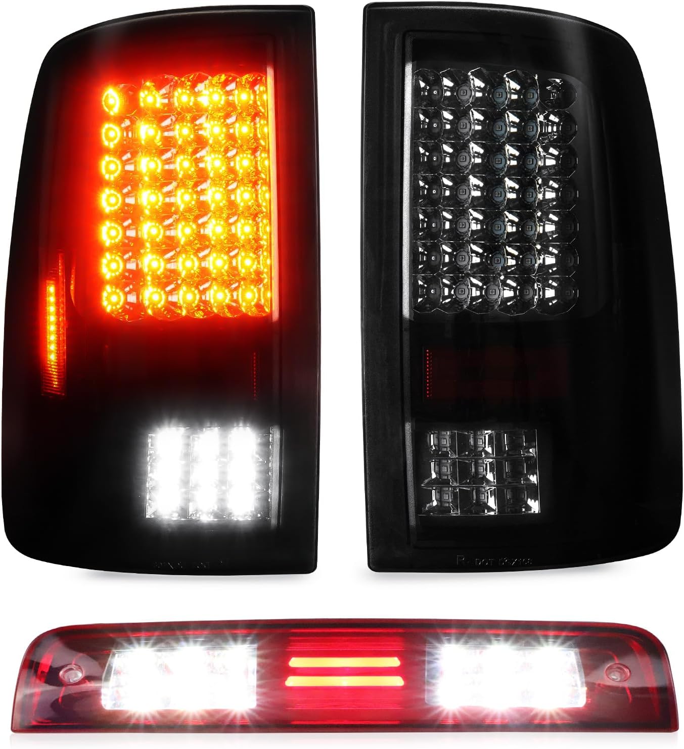 Tail Lights and 3rd Brake Lamp for Dodge Ram 1500 2009-2018