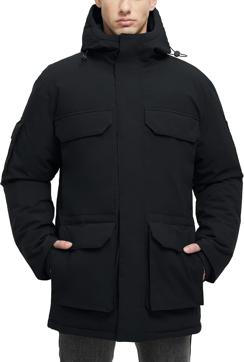 Winter Coats for Men Waterproof Warm Insulated Long Jacket