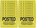 20Pcs Posted No Trespassing Signs - Reflective Metal 7 x 10 in