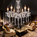 Modern Elegant 6 Lights K9 Crystal Glass Chandelier - European Style