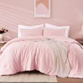Full Size Comforter Set - Soft Pink Lightweight All-Season Comfort