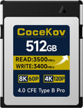 512GB CFexpress 4.0 Type B Memory Card 3500MB/s Read - Fast 8K