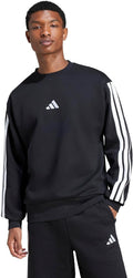 Men's Essentials 3-Stripes Fleece Sweatshirt for Men - Comfy Everyday