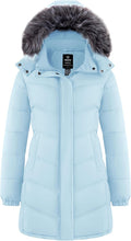 wantdo Women's Long Hooded Winter Coat - Warm Quilted Puffer Jacket