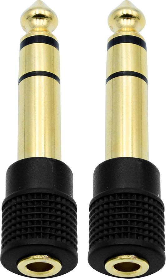 Chadou Gold Plated Stereo Audio Adapter, 2-Pack