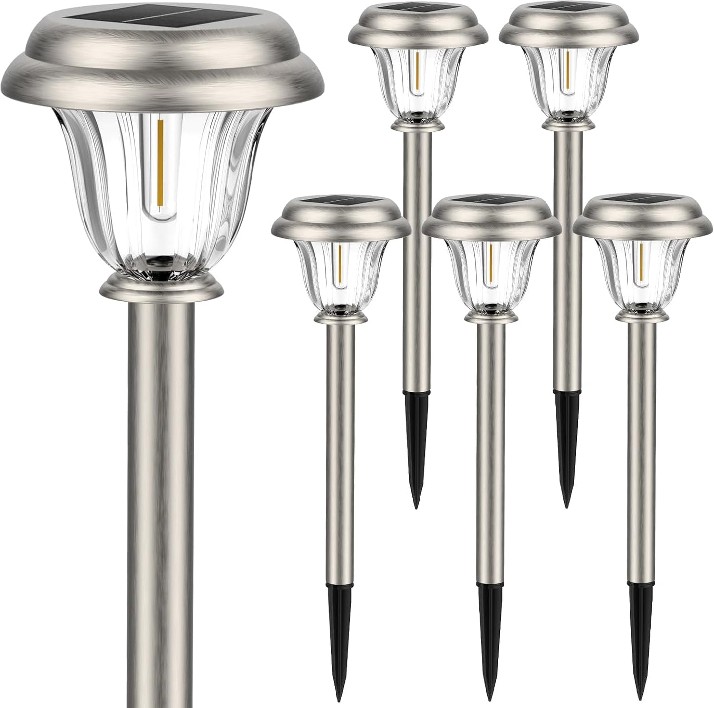 DERAYSION Solar Lights Outdoor Waterproof for Garden Pathway