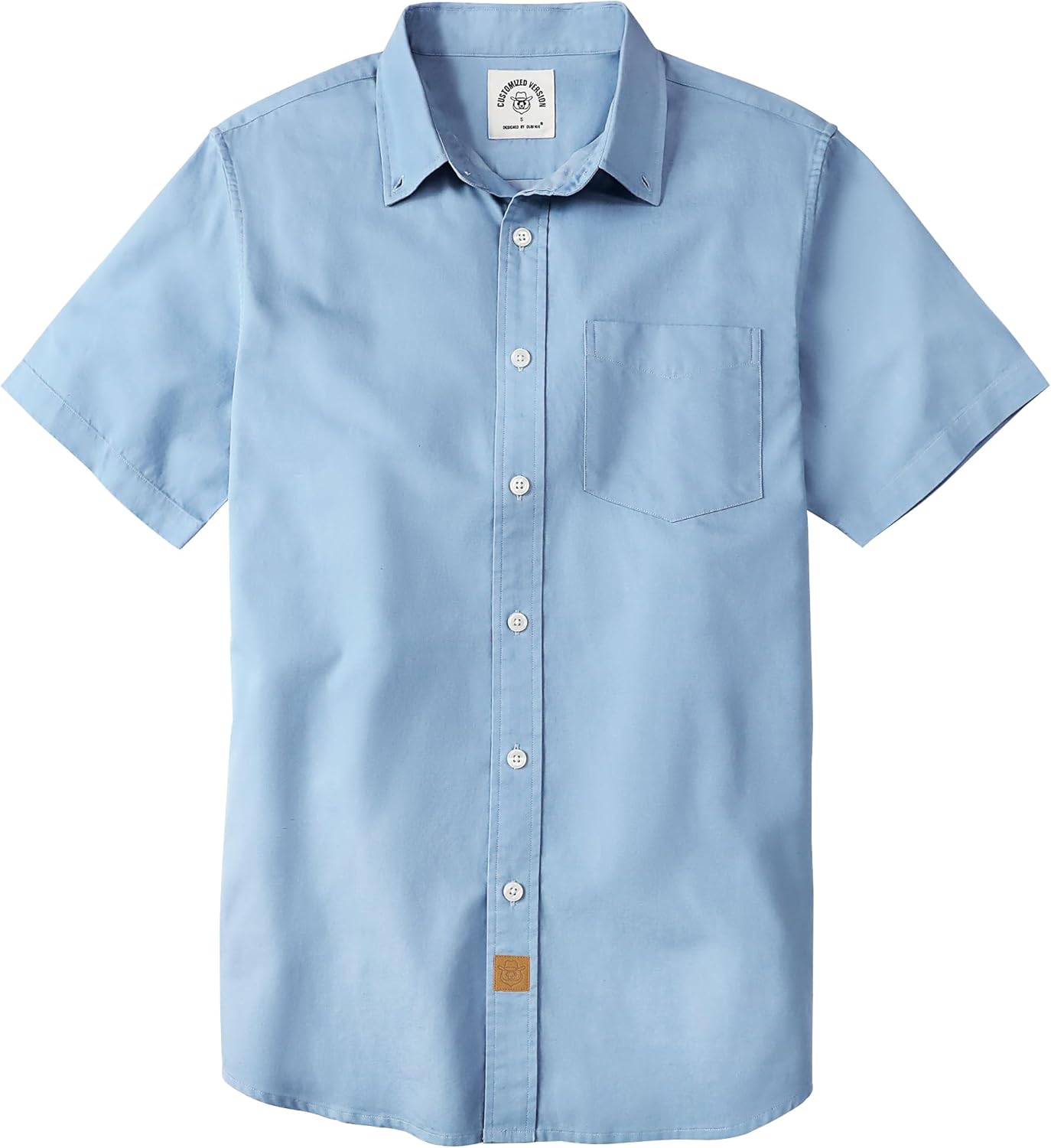 Dubinik Mens Short Sleeve Button Down Shirt for Summer Style