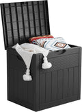 33 Gallon Deck Box Small Outdoor Storage Box - Lockable Waterproof