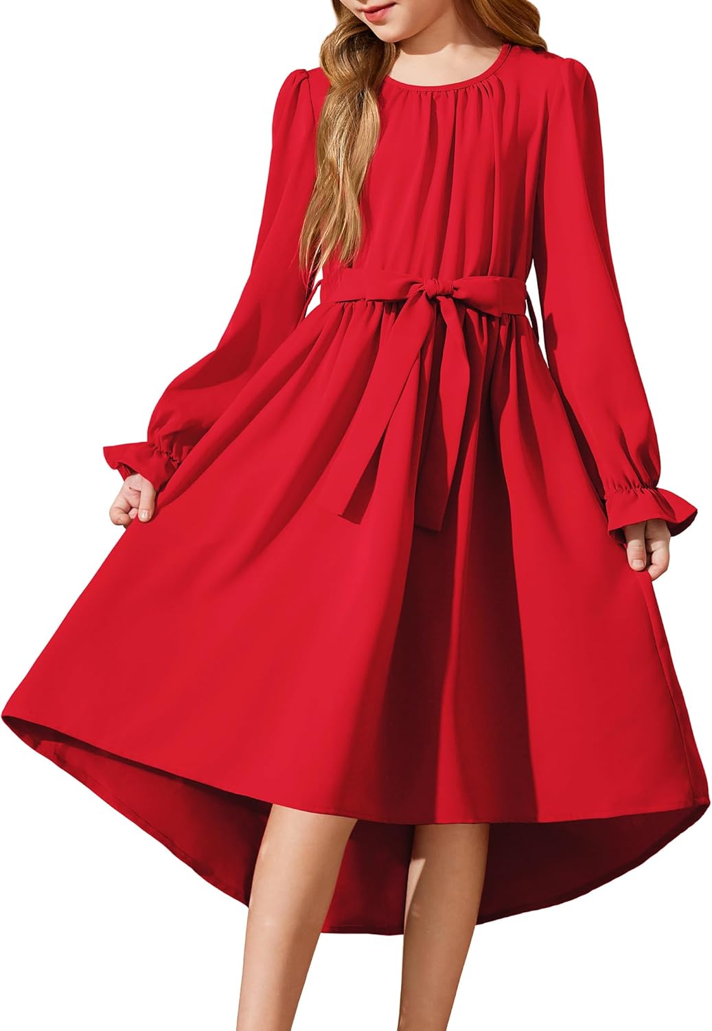 Arshiner Girls Long Sleeve Dress for Parties and Events