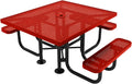 Coated Outdoor Furniture 46ft Square Heavy-Duty Picnic Table - ADA