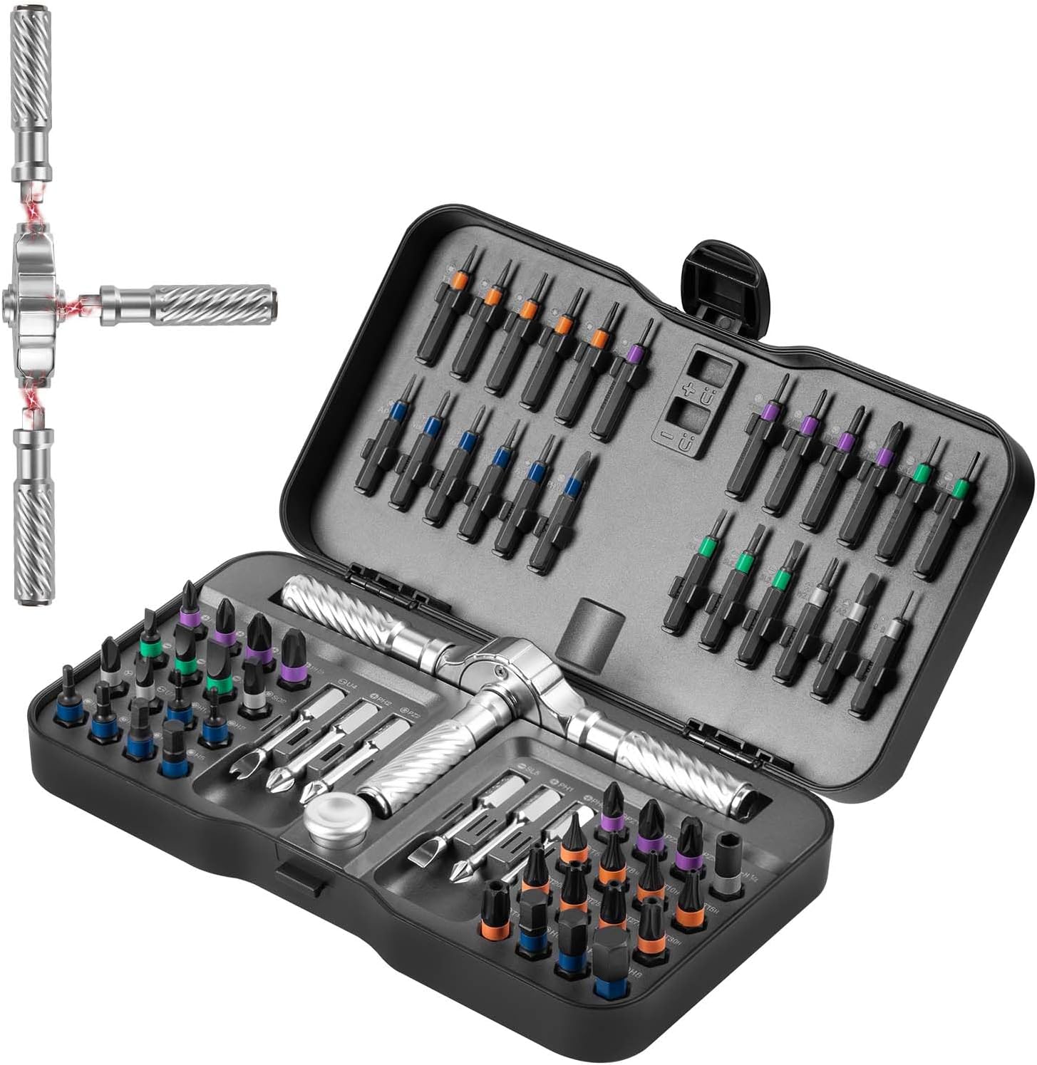 VMAN Ratchet Screwdriver Set: 66 in 1 Magnetic Tool Kit