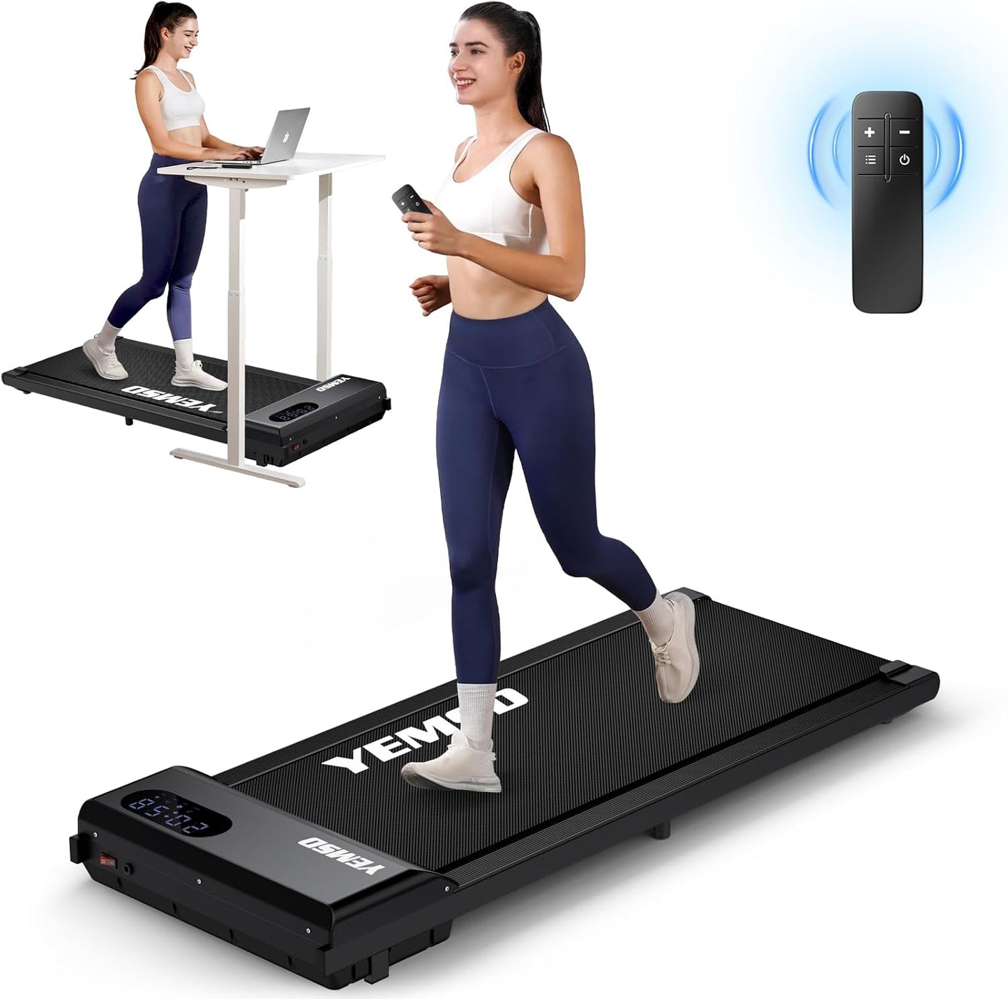 Walking Pad Treadmill with 330 lb Capacity for Home and Office