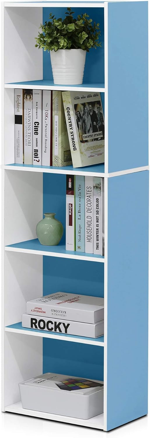 Furinno LUDER 5-Cube Bookshelf for Living Room and Home Office