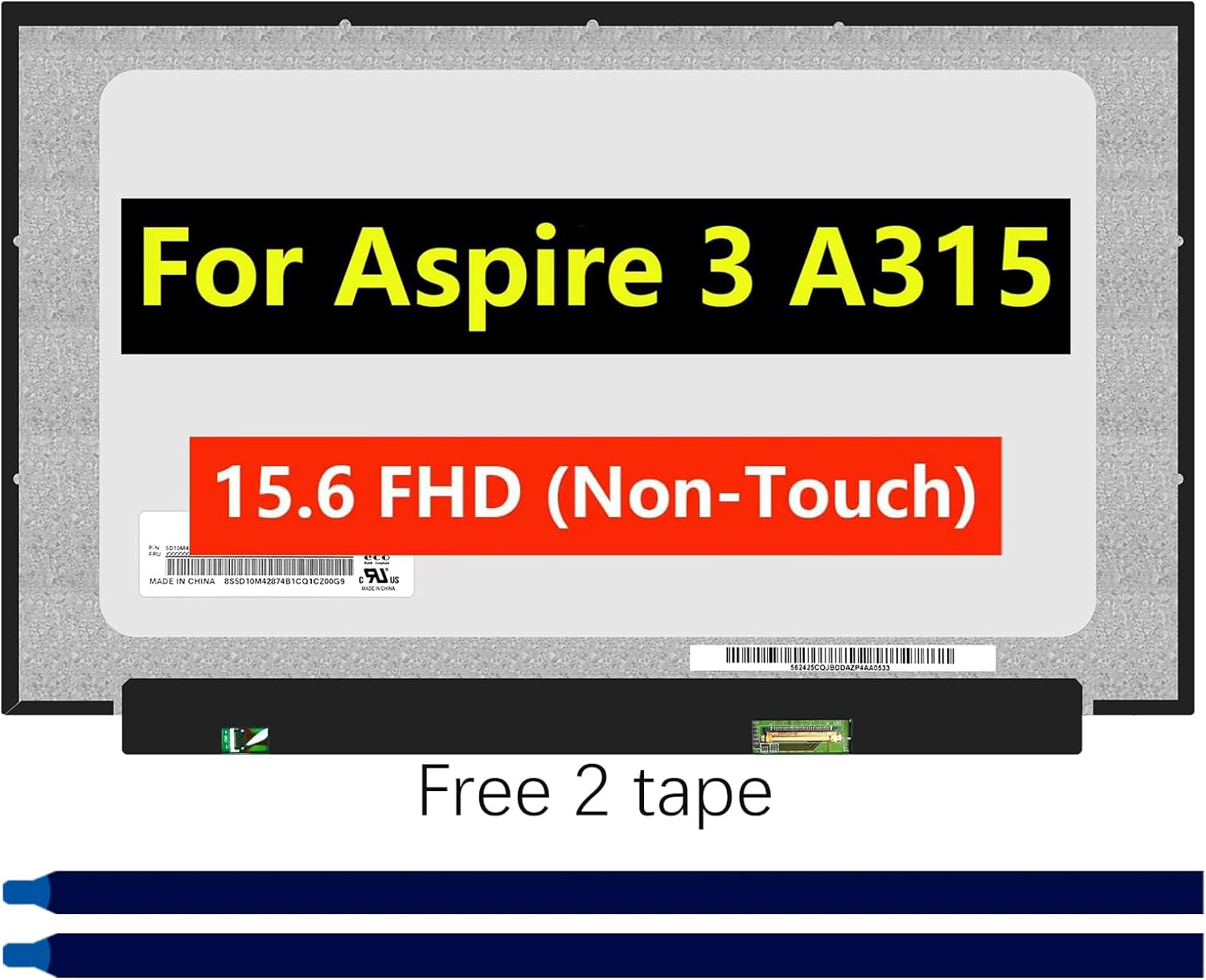 Screen Replacement for Acer Aspire 3 A315-24P 15.6 FHD Display