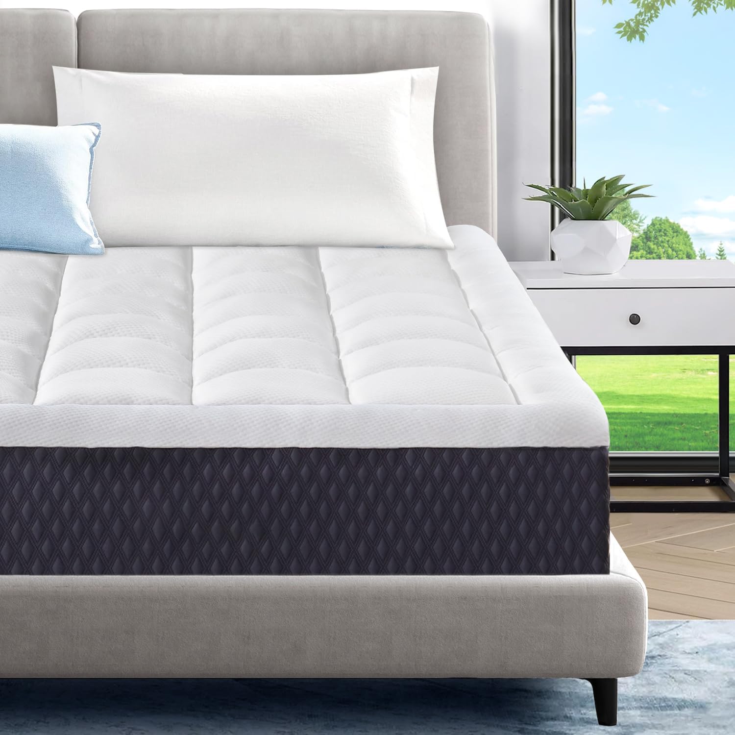 ONENICE 10 Inch Twin Mattress for Single Bed with Pillowtop