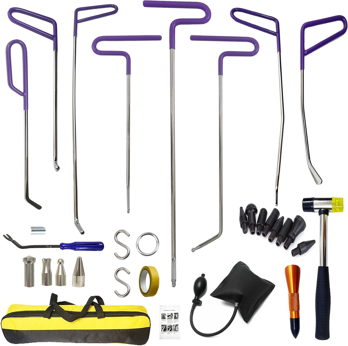 Professional Paintless Dent Repair Rods Kit for Minor Dents