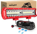 Nilight LED Bar 12 in Triple Row Spot Flood Combo - High Output