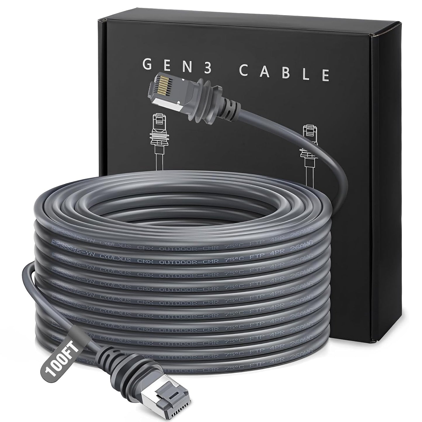 Starlink Gen 3 100FT Waterproof Ethernet Cable from Monzaryan