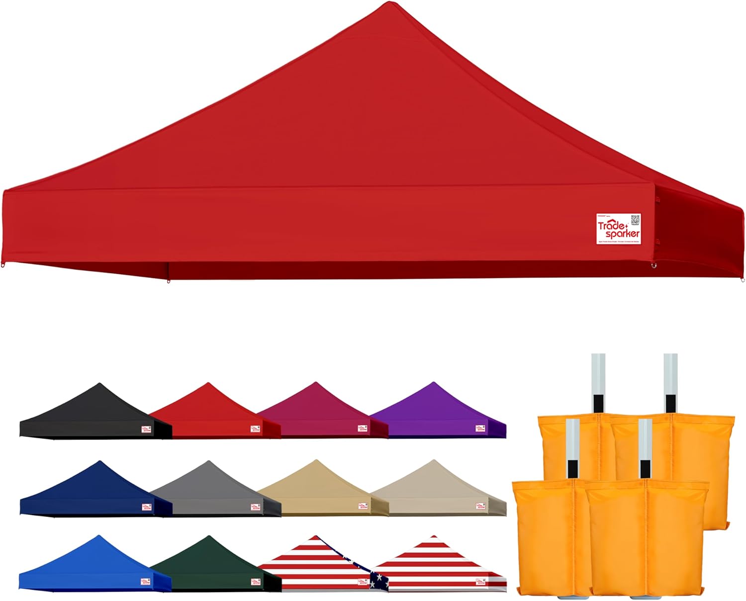 10x10 Commercial Pop Up Canopy Replacement Top for All-Weather Use