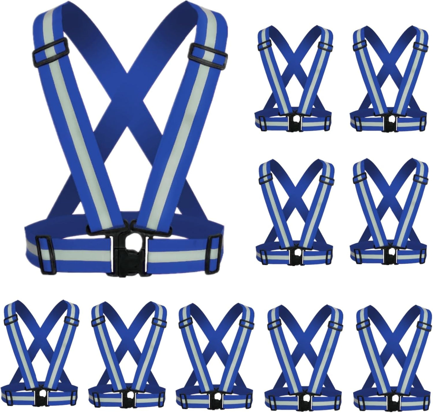 Reflective Strap Safety Vest Gear for High Visibility Running