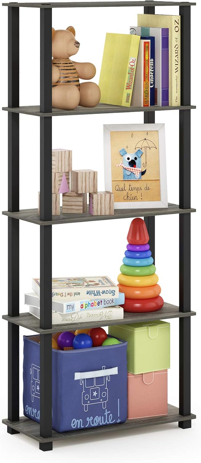 Furinno Turn-N-Tube 5-Tier Multipurpose Shelf for Storage