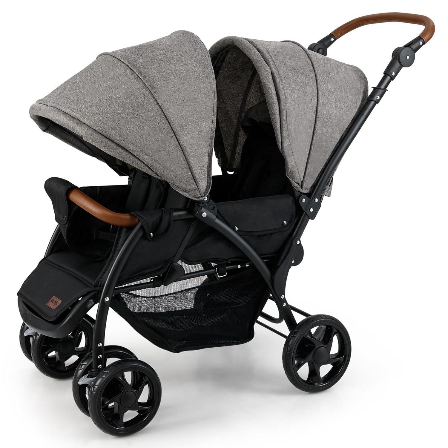 INFANS Double Stroller for Infants and Toddlers, Compact Design