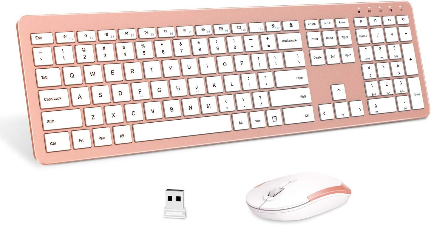 seenda Wireless Keyboard & Mouse - Sleek Design, Stable 2.4G Connection