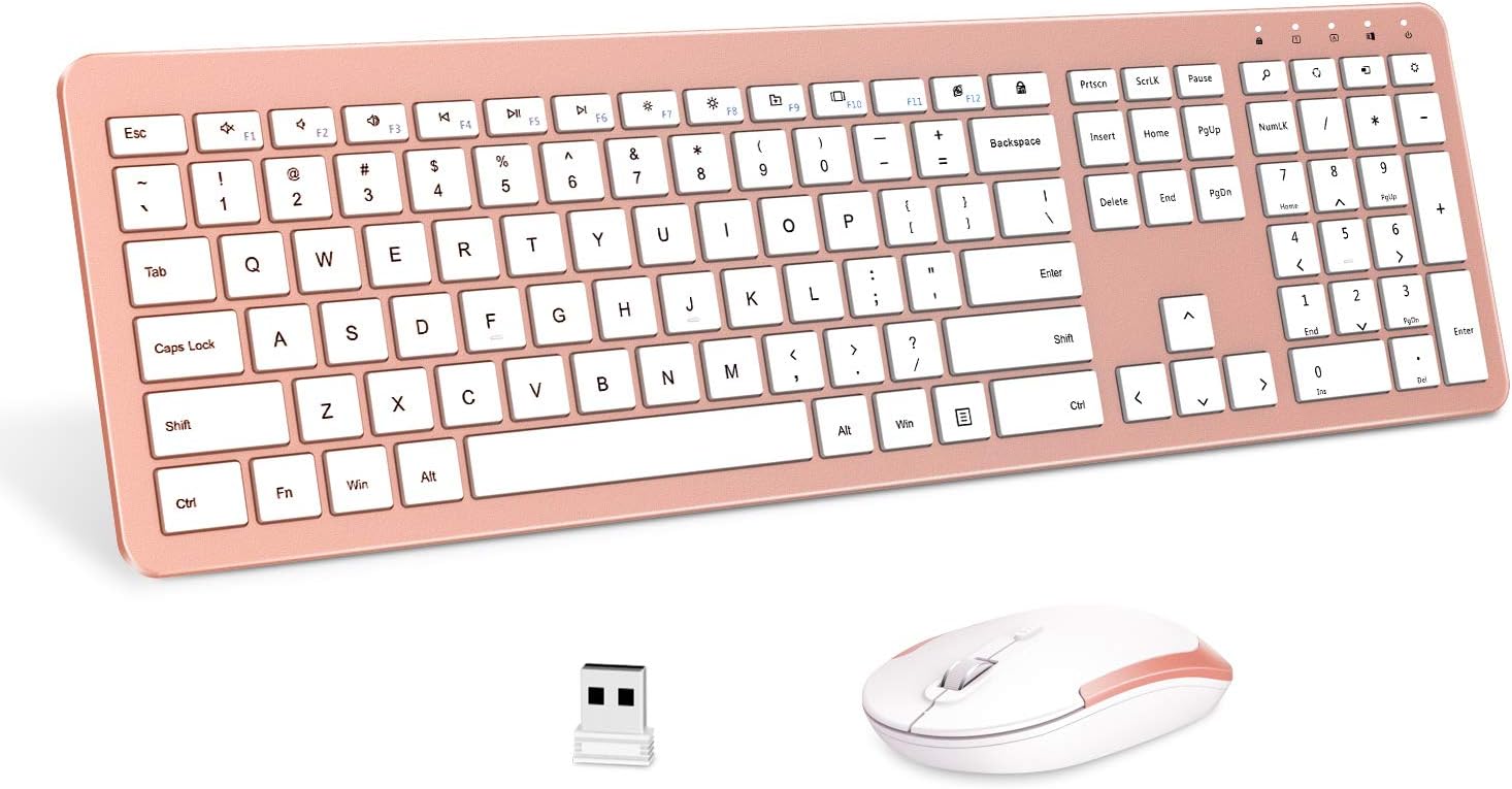 seenda Wireless Keyboard & Mouse - Sleek Design, Stable 2.4G Connection
